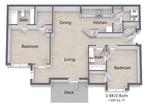 Leyland Pointe_ 2 Bedroom Floor Plan