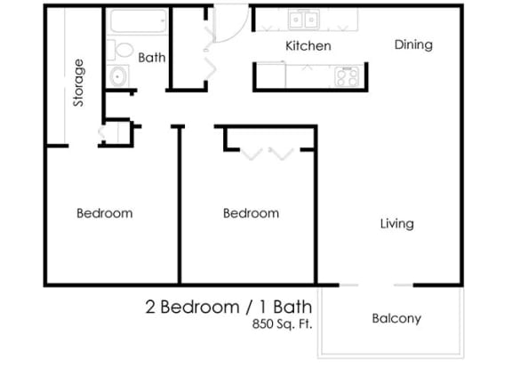 Maryland Park_2 Bedroom Floor Plan