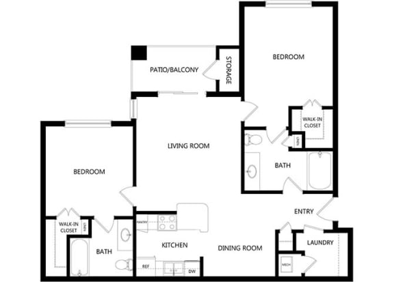 Mulberry Place_2 Bedroom Floor Plan