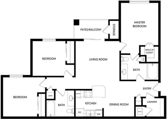 Mulberry Place_3 Bedroom Floor Plan