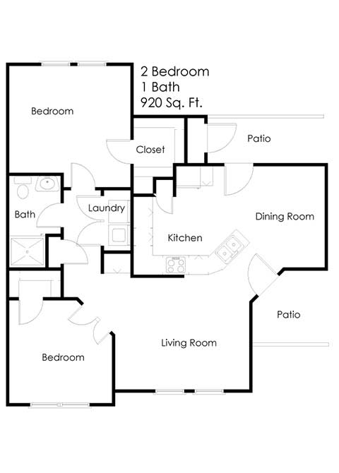 Park Manor_1 Bedroom Floor Plan