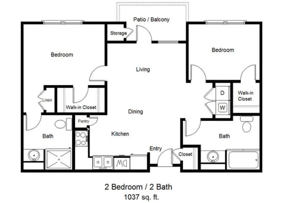 Floor Plan  2 bedroom floor plan