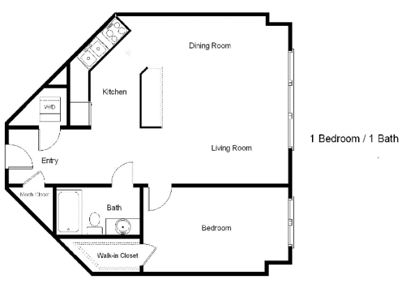Pegasus Village_1 Bedroom Floor Plan