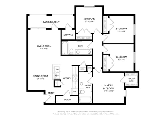 Riverstation_4 Bedroom Floor Plan