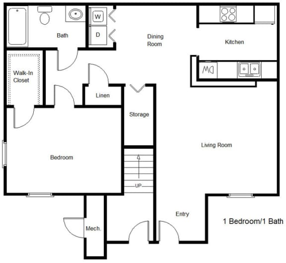 Seven Palms_1 Bedroom Floor Plan