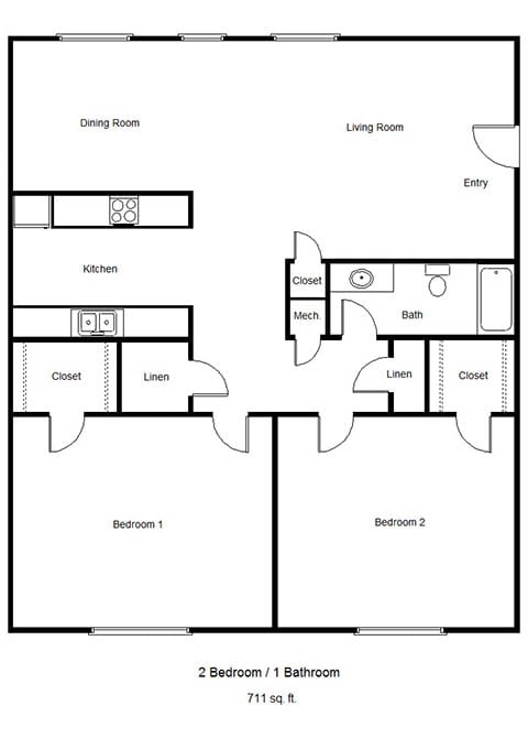 Silver Glen_2 Bedroom Floor Plan
