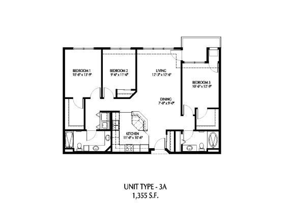 Floor Plan  3 Bedroom Floor Plan