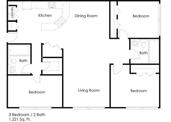 Taylor Pointe_3 Bedroom Floor Plan