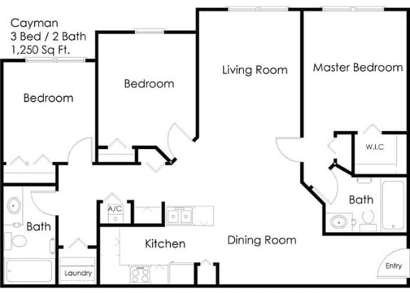 Village of Delray_3 Bedroom Floor Plan
