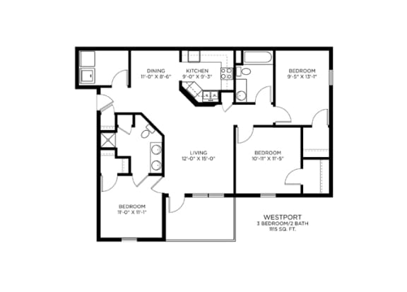 Westport_3 Bedroom Floor Plan