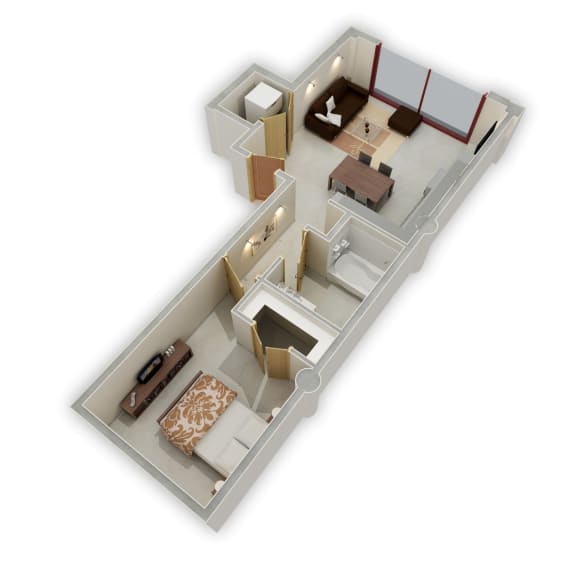 Buzza Lofts_1 Bedroom D Floor Plan