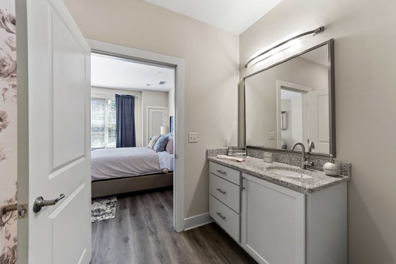 Large Bedroom En-Suite Bathroom at Mezzo 1 Luxury Apartments, Charlotte