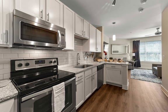 Fully Equipped Kitchen at Mezzo 1 Luxury Apartments, Charlotte, 28211