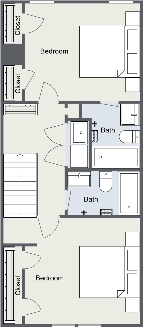 Floor Plan Classic 2 Bedroom Townhome