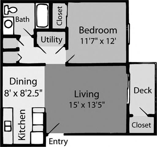 Cape Harbor Apartments in Wilmington NC Floor Plan 14