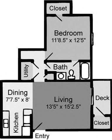Cape Harbor Apartments in Wilmington NC Floor Plan 13