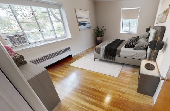 Bedroom Bright and Spacious Bedroom at Green Street Apartments, Brookline