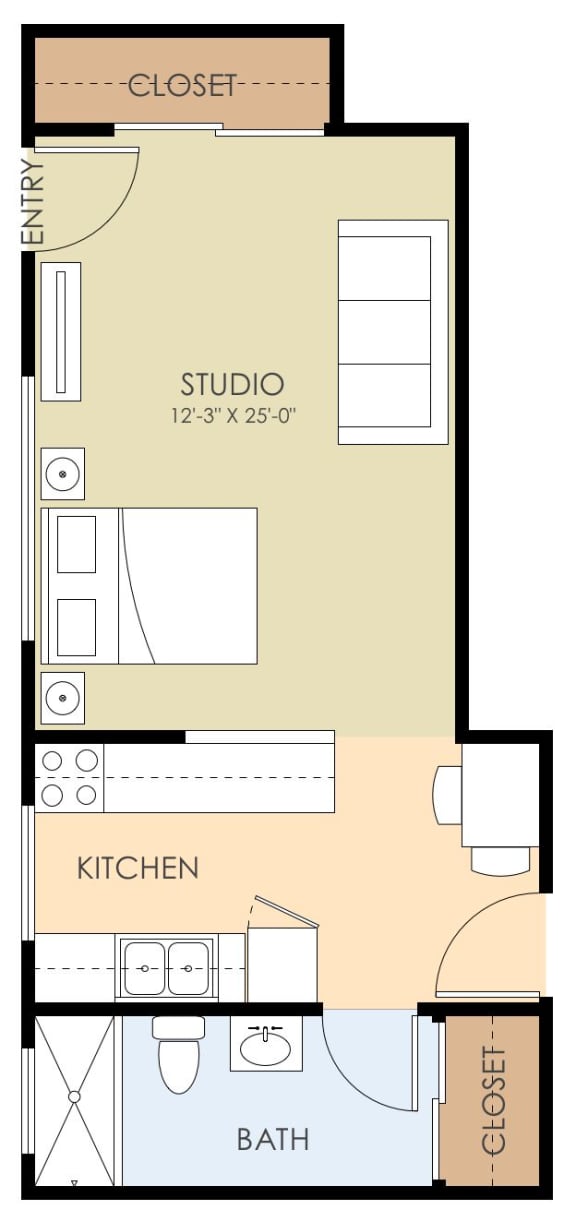Floor Plan  Studio Apartment