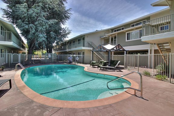 Pool With Sunning Deck at Mountain View Place, California