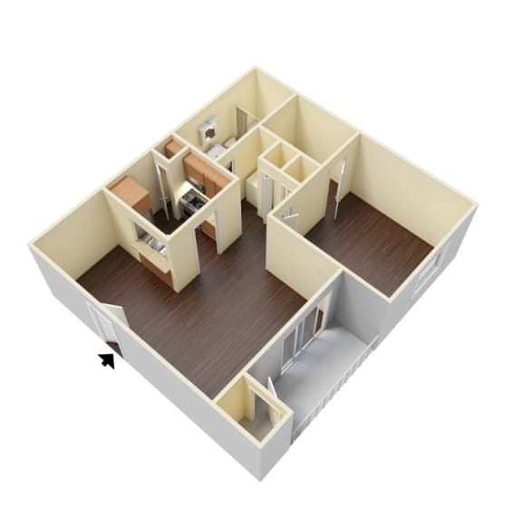 The Lockwood - 3D Floor Plan (Unfurnished)