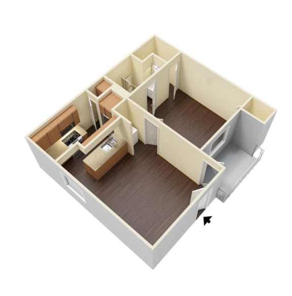 The Marlow - 1 Bed, 1 Bath (No Furniture)