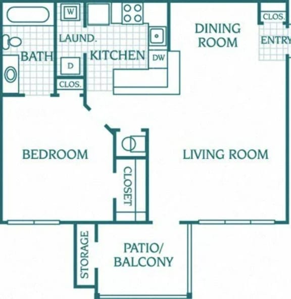 Renovated 1 bedroom 1 bath at The Columns at Hiram, Hiram, GA, 30141