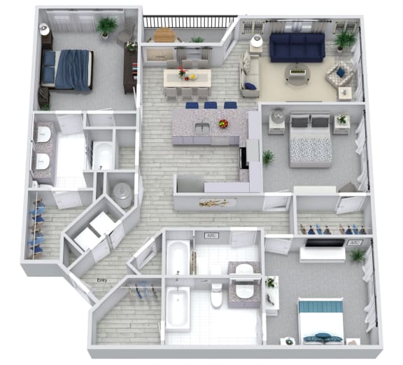 3 bed 3 bath floorplan Floor Plan 3 bed 3 bath floorplan, at NorthPointe, South Carolina