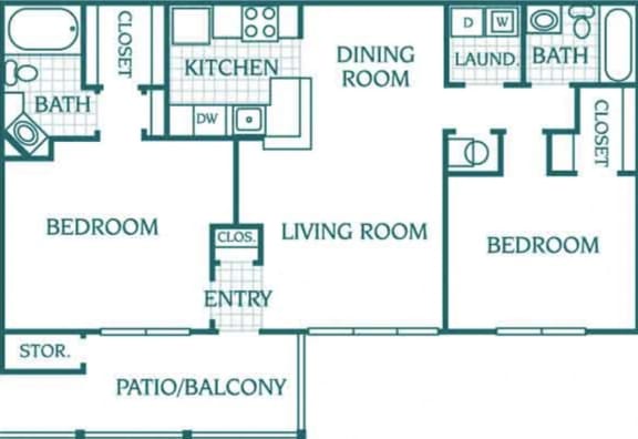Renovated 2 Bedroom 2 Bath 1226SF at The Columns at Pilgrim Mill, Cumming, GA, 30041