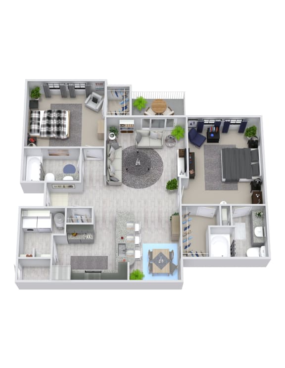 692 sq.ft. 1 bedroom 1 bathroom G Floor Plan 692 sq.ft. 1 bedroom 1 bathroom G at The Columns at Westchase, Houston, TX, 77042