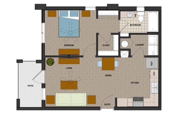 A1-1 Bedroom Floor Plan Image | The Quarry | Key West, FL