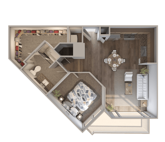 Floor Plan  Skyline at Midtown A7 Floorplan