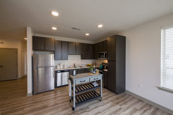 Lofts at Jefferson Station Kitchen with Stainless Steel Appliances