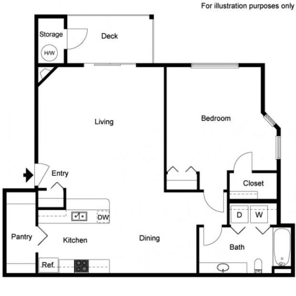 The Adams Floor Plan at The Madison Apartment Homes in Olympia, Washington, WA