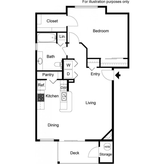 The Jefferson Floor Plan at The Madison Apartment Homes in Olympia, Washington, WA