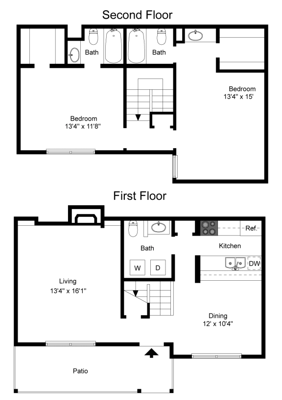 Floor Plan B4 at Davenport Apartments in Dallas, TX