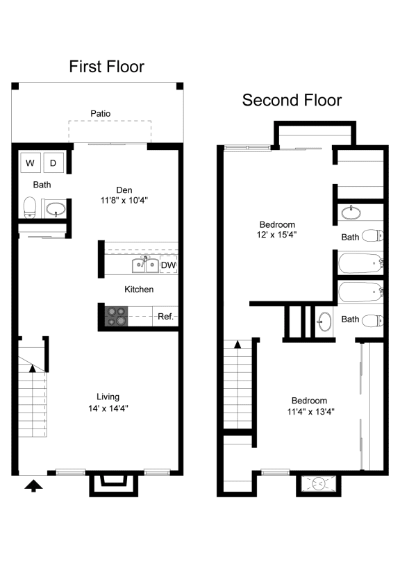 Floor Plan  Floor Plan B5 at Davenport Apartments in Dallas, TX
