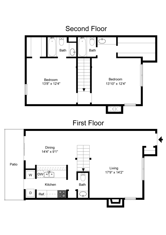 Floor Plan B7 at Davenport Apartments in Dallas, TX