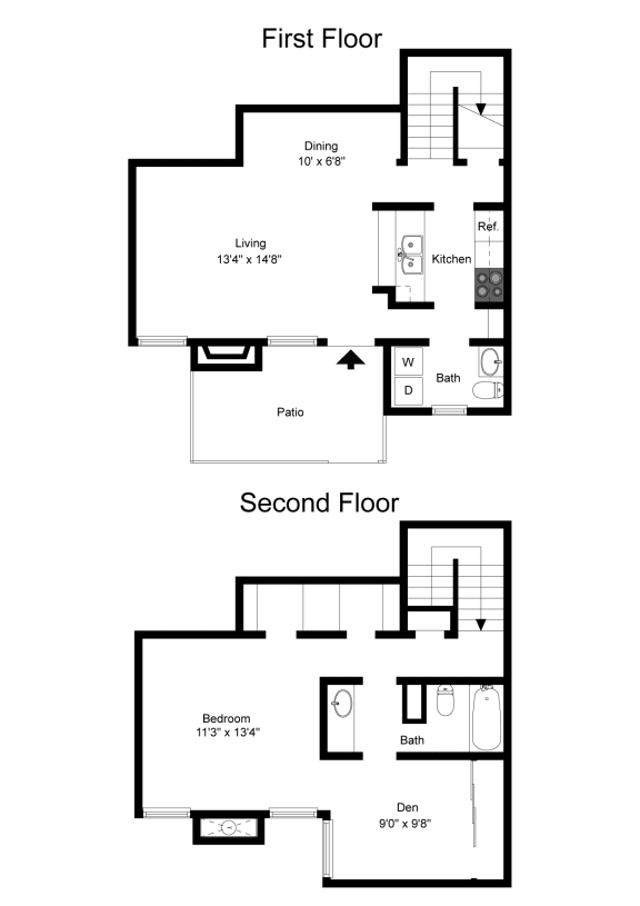 Floor Plan A12 at Davenport Apartments in Dallas, TX