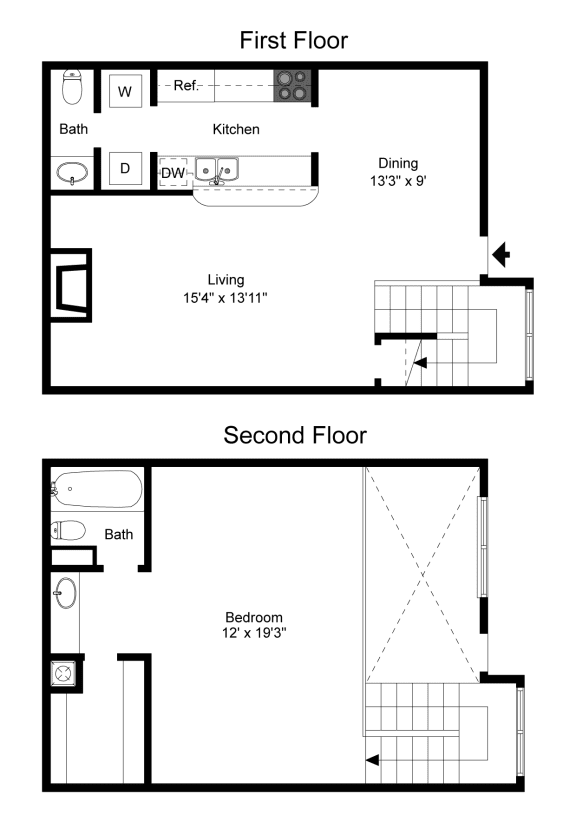 Floor Plan  Floor Plan A14 at Davenport Apartments in Dallas, TX
