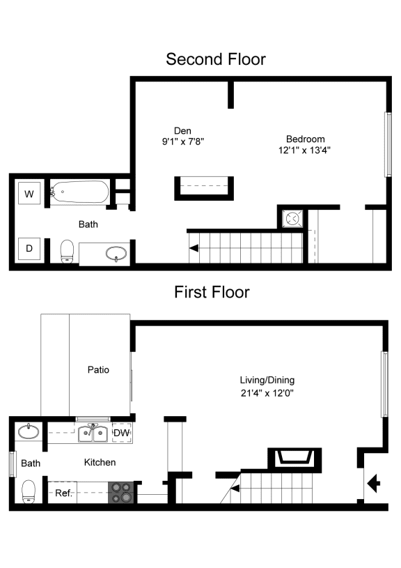 Floor Plan A1 at Davenport Apartments in Dallas, TX