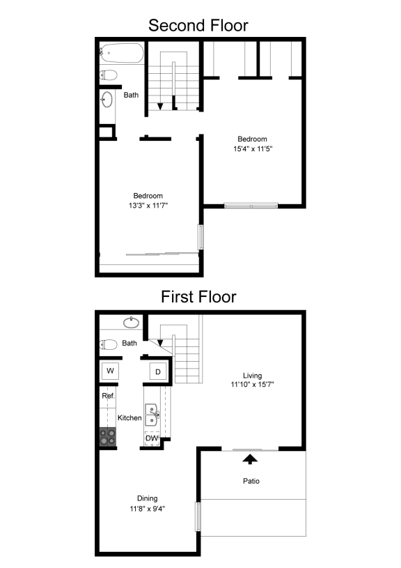 Floor Plan  Floor Plan B3 at Davenport Apartments in Dallas, TX