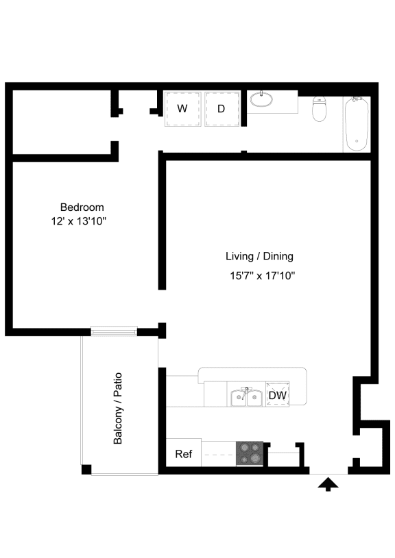 Floor Plan A6 at Davenport Apartments in Dallas, TX