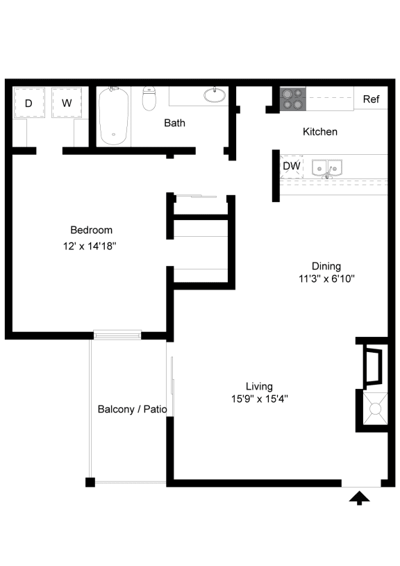 Floor Plan  Floor Plan A8 at Davenport Apartments in Dallas, TX