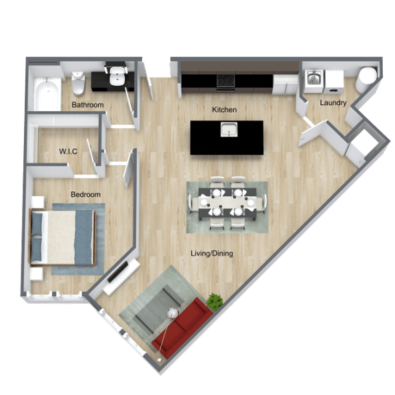 Bismark Floor Plan at  Dunedin Commons Apartment Homes in Dunedin, Florida, FL