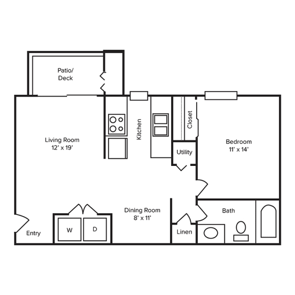 A1 Floor Plan at Dunwoody Poin