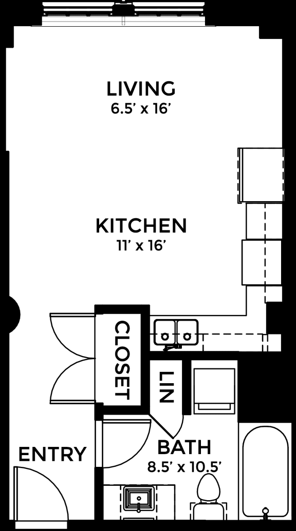  Floor Plan 487 SF