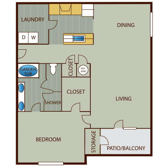 Floor Plan 1 Bedroom