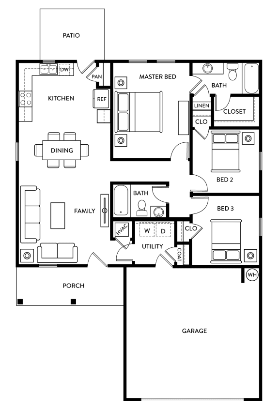 Floor Plans of Beacon at Presidential Heights Rental Homes in Manor, TX