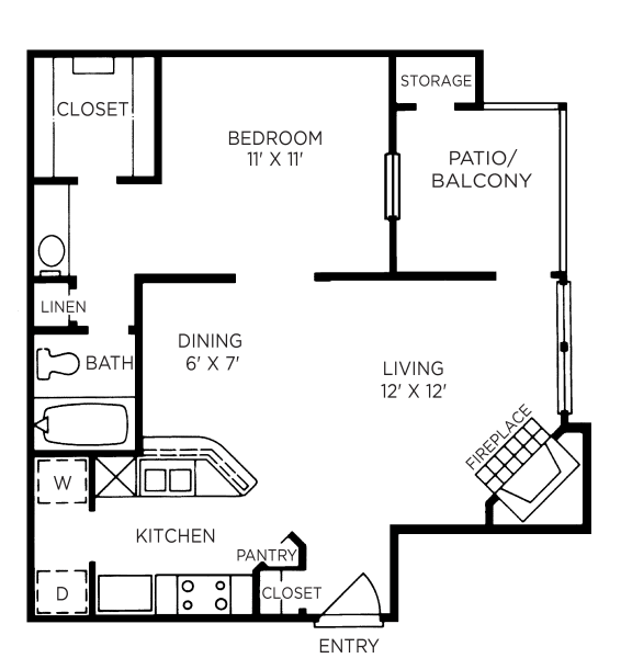 Tahoe Floor Plan at The Players Club of Brentwood Apartments in Nashville, Tennessee