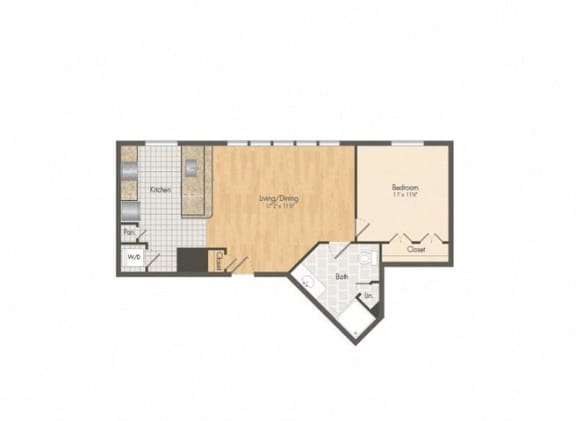 Muse at Museum District Floor Plan A1, Houston, TX